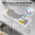 MOFII AK96 Programmable, Mechanical Gaming Keyboard, Full Keys LED Backlit Plug and Play USB A/C Wired Computer Custom