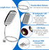 5V 28 Pilipane USB Reading Lamp, Flexible Gooseneck Mini USB LED Portable Reading Light Computer Lamp with Switch