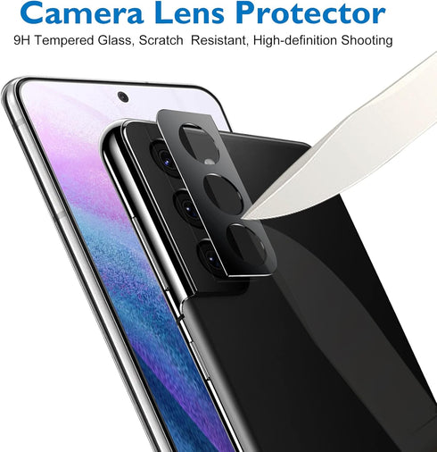 Mothca 2 Pack Anti-Spy Privacy Tempered PET Screen Protector for Samsung Galaxy S21 FE 5G, Fingerprint ID Compatible,