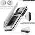 iPhone Xs iPhone X Wallet Case, Premium PU Leather Kickstand with Card Holder, Double Magnetic Clasp (White)
