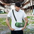 Silicone Case Cover for JBL Charge 5 Waterproof Portable Bluetooth Speaker, Green, with Shoulder Strap and Carabiner