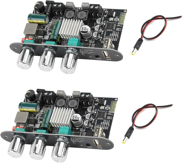 2-Pack ZK-1001U Mono Bluetooth AMP Board with TWS,100W Vehicle Amplifier Input 9-24V