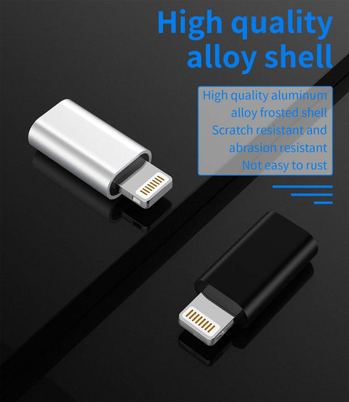 USB C to Lightning Adapter (3 Pack) - Fast Charge PD, Type-C Female to Lightning Male, Compatible with iPhone 13/12/11