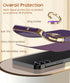 Dretal Galaxy A15 5G Case - Slim TPU, Screen Protector, 360° Rotatable Ring Holder, Magnetic Kickstand, Deep Purple.