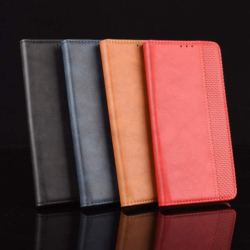 ZTE ZMax 10 Wallet Case, PU Leather Flip Book Style Folio Cover with Kickstand and Card Holder, Red
