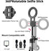 WOVTE 4-in-1 360 Magnetic Selfie Stick, Portable Pocket MagSafe Tripod for iPhone with Detachable Remote, Rotation