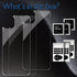 iPhone 15 Pro Back Glass Protector (3-Pack) - Crystal Clear Tempered Glass for 6.1" iPhone 15 Pro Rear Screen.