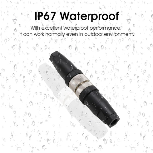 Eonvic M12 5 Pin Male & Female A Code Circular Aviation Plug, 60V 4A Waterproof Connector Cable Adapter