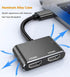 AKWOR 2 3.0 1920 1080P@60HZ USB to HDMI Adapter for Monitors, USB to Dual HDMI Adapter * Full HD Audio Video Graphics
