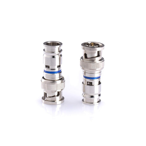 THE CIMPLE CO BNC Compression Connector for RG6 Coaxial Cable - Pack of 10 - Solid Construction with High Grade Metals - Male BNC Connectors for CCTV, SDI, HD-SDI, Siamese, Security Camera
