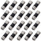 Taiss 20PCS F Type Coaxial Cable Compression Connectors, RG6 Compression Connectors (Black)