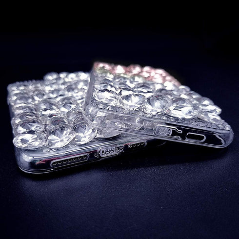 Bonitec 3D Glitter Sparkle Bling Case for iPhone 12 Pro - Luxury Shiny Crystal Rhinestone Diamond Bumper Clear Gems