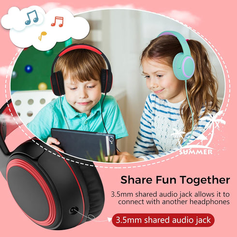 A10 On-Ear Headphones (Black) - Lightweight, Portable Wired Stereo Bass with Microphone & 1.5M No-Tangle Cord.