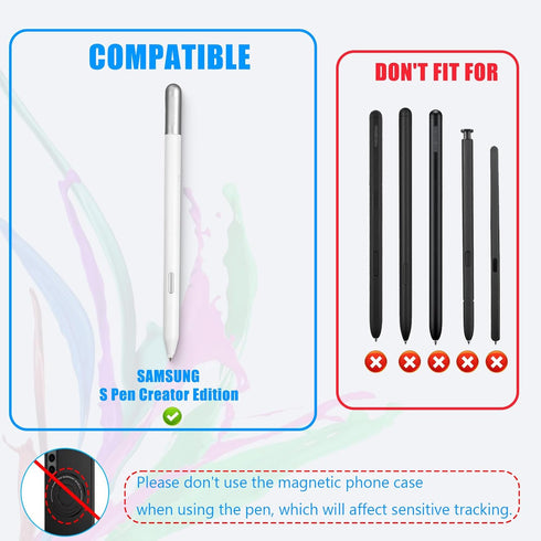 No Wore Out Titanium Alloy Replacement Fine Tips for Samsung S Pen Creator Edition, 2 Pcs