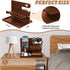 Wood Phone Docking Station, Nightstand Charging Organizer and Cell Phone Stand, Bedside Gift for Men