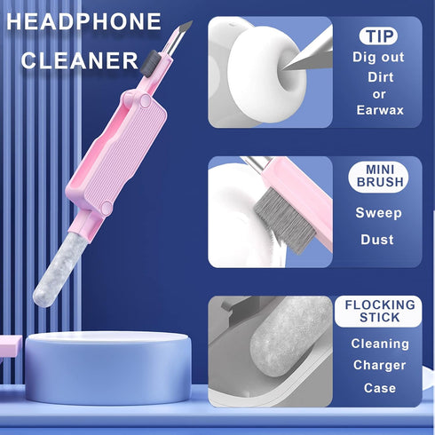 Electronics Cleaner Kit: Keyboard Brush, AirPod Cleaning Tool, Phone Screen Cleaner for Computers, MacBooks