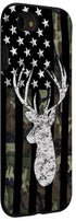 Deer Hunting Camouflage American Flag Whitetail Buck Case for iPhone SE (2020) / 7 / 8