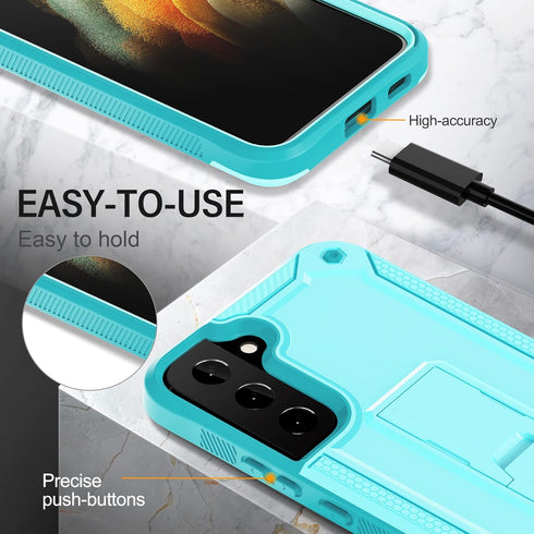 URBANITE Military Grade Case for Samsung Galaxy S22 Plus 5G, Dual Layer Shockproof Cover with Screen Protector (Sky