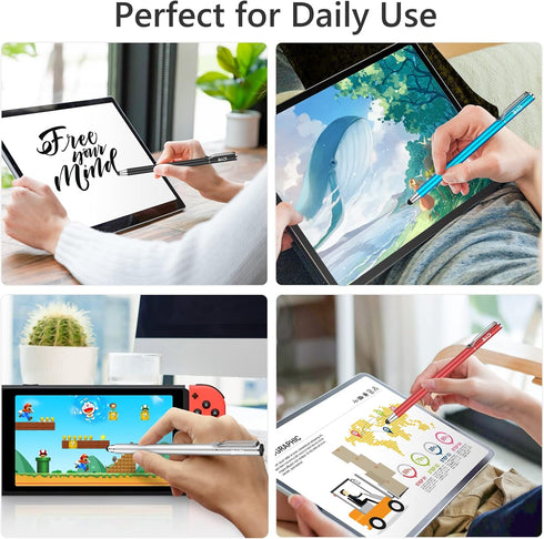 Bargains Depot 2-in-1 20 (4 Capacitive Stylus/Styli Universal Touch Screen Pen for All Touch Screen Tablets/Cell Phones
