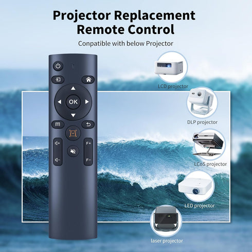 WDZP V9, P62 New Projector Remote Control fit for YABER Pro WiMiUS Projector