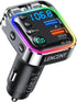 LENCENT Bluetooth 5.3 FM Transmitter, PD 30W & QC3.0 Fast Charger Bluetooth Car Adapter for Hi-Fi Music