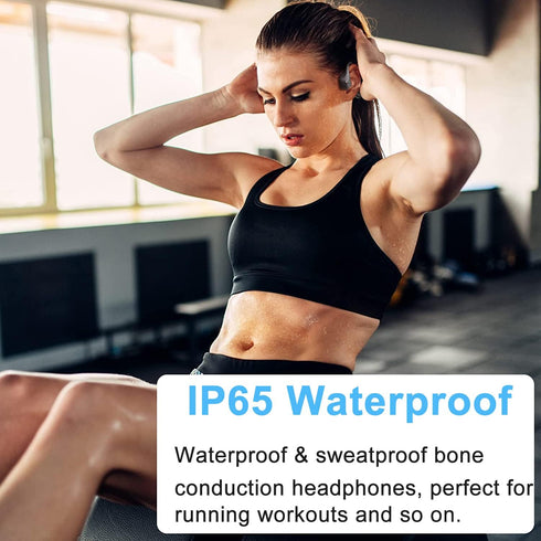 Headset Bluetooth Bone Conduction Headphones Waterproof Open Ear Headphones Wireless Sports Sweatproof Earphones