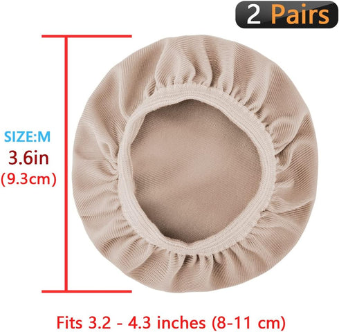Geekria 2 Pairs Flex Fabric Headphone Covers - Washable & Stretchable Sanitary Protectors for Over-Ear Headsets