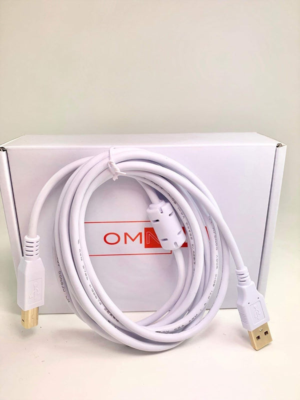 OMNIHIL 8FT White High Speed USB 2.0 Cable for Mitsubishi XL5900U Projector