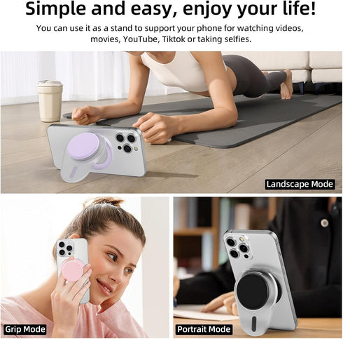 Grippopso 17 16 15 14 13 for Magsafe Phone Grip, Magnetic Phone Grip Holder with Adjustable Stand, Magneticc