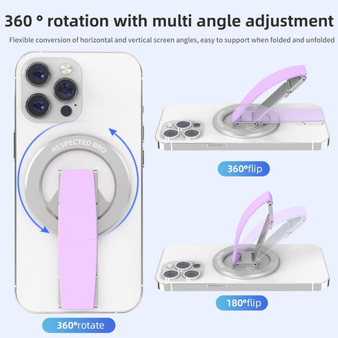 RESPECTED BRO 17/16/15/14/13/12, RESPECTED-BRO-Magnetic-Phone-Grip-Stand, Magnetic Phone Ring Holder Kickstand