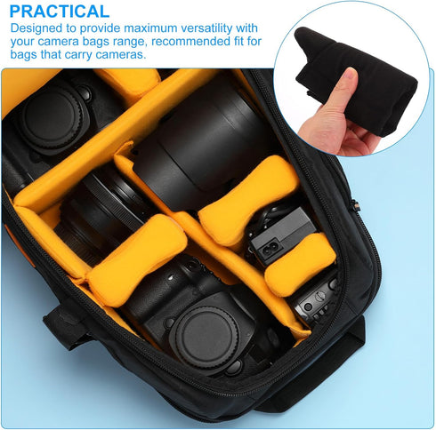 4Pcs 6.5"x6.3"x0.55" PATIKIL Camera Bag Divider, Shockproof Camera Bag Inserts Separator Pad Protective Lens for Nikon