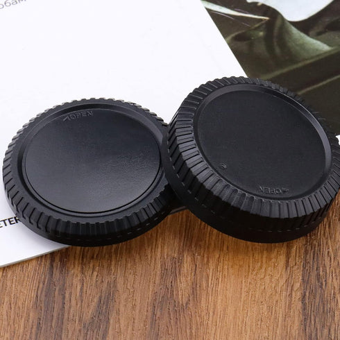 eMagTech 2 Sets Front Body Cap & Rear Lens Cap Cover Kit for Fuji X Mount DSLR Camera X-T4 X-T3 X-T2 X-T1 X-T30 X-T20