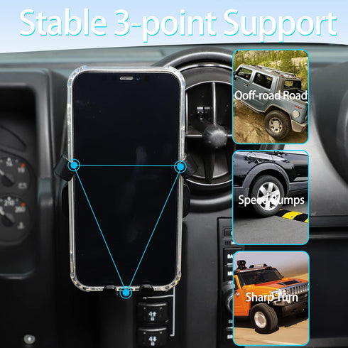 Lcojicep Car Phone Holder for Hummer H2 2003-2007, Compatible with All Mobile Phones (Style D)