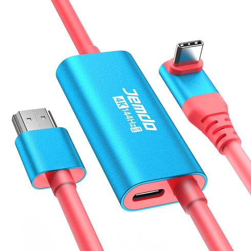 JEMDO Switch 2 Right Angle HDMI Cable Dock Station,4K@144Hz 48Gbps USB C to