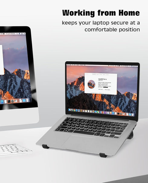 Thibault Aluminum Laptop Stand for Desk - Ergonomic Cooling Design for MacBook Air Pro, Easy Assembly