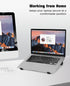 Thibault Aluminum Laptop Stand for Desk - Ergonomic Cooling Design for MacBook Air Pro, Easy Assembly