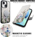 LUMARKE iPhone 13 Wallet Case - Detachable Flip Folio Cover, RFID Blocking 4 Card Slots, Premium Leather Kickstand
