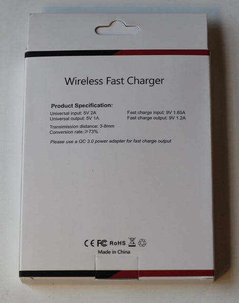 Ultra Slim Wireless Fast Charger (Qi-Certified 10W for iPhone and Android)