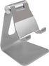 Cell Phone Tablet Stand Adjustable Multi-Angle Aluminum Non-Slip Dock Holder, Foldable Portable Desktop Organizer