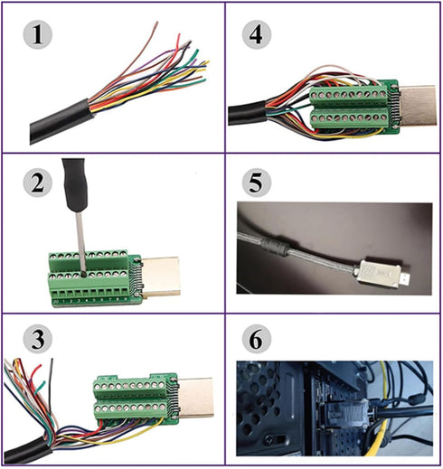 Oiyagai HDMI Solderless Male Quick Connector - Port Terminal Solderfree Breakout Connector Board with Case Accessories
