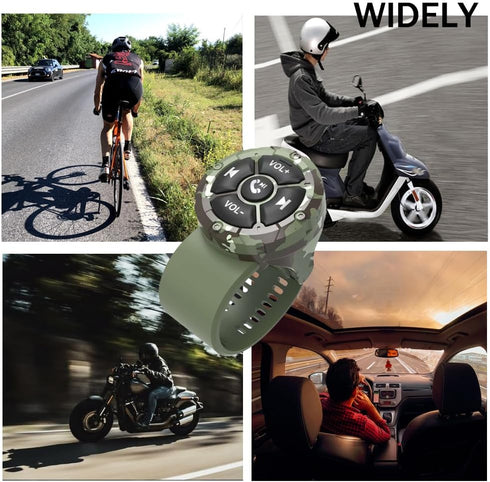 GLOBELEC Wireless Bluetooth Media Remote Button,Adjustable Direction Waterproof Controller,Steering Wheel Control