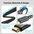 8K 5-Pack 6FT, 2.1 48Gbps 8K@60Hz 4K@240Hz/165/144Hz, PS4/PS5, HDMI Cable HDMI Cord Ultra High Speed Braided Cable