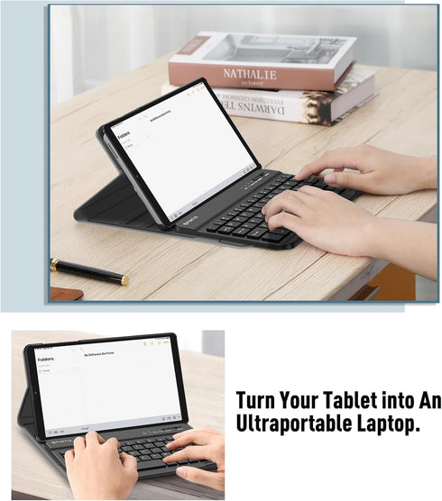 Fintie Keyboard Case for Samsung Galaxy Tab A7 Lite 8.7 Inch 2021 Model, Slim Lightweight Stand Cover with Detachable