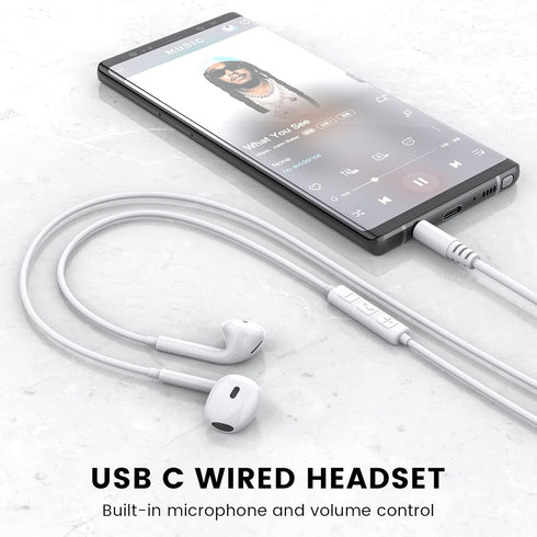 MOSWAG Wired Earbuds with Microphone, 3.5mm Jack in Ear Headphones Suitable for Smartphones, Computers, Laptops, iPads