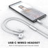 MOSWAG Wired Earbuds with Microphone, 3.5mm Jack in Ear Headphones Suitable for Smartphones, Computers, Laptops, iPads