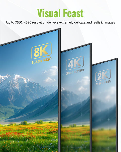 8K 1FT, 2.1 8K@60Hz 4K@120Hz, 48Gbps HDMI Extension Cable HDMI Extender Support High Speed HDMI Male to Female Adapter
