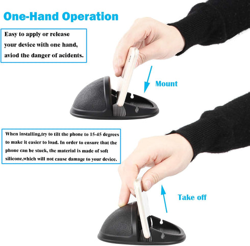 Car Cell Phone Holder Dashboard Mount Anti-Slip Silicone Pad Compatible with iPhone, Samsung, Android Smartphones
