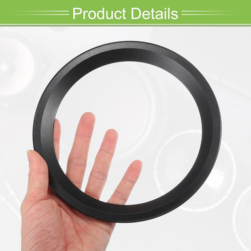 ACROPIX Universal 6.5" Subwoofer Speaker Rings Cover, Decorative Circle without Mesh Grille, ABS Black, Pack of 2