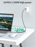 15FT 240W USB C to USB C Super Fast Charging Cable, Nylon Braided Type C to Type C Charge Cable Compatible with iPhone