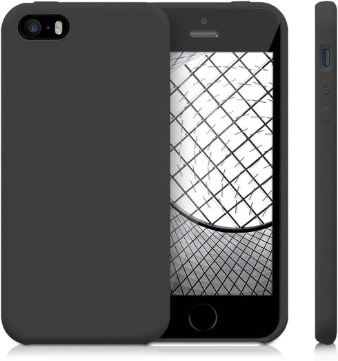 kwmobile Case for Apple iPhone SE (1.Gen 2016) / iPhone 5 / iPhone 5S - TPU Silicone Phone Cover, Black Matte